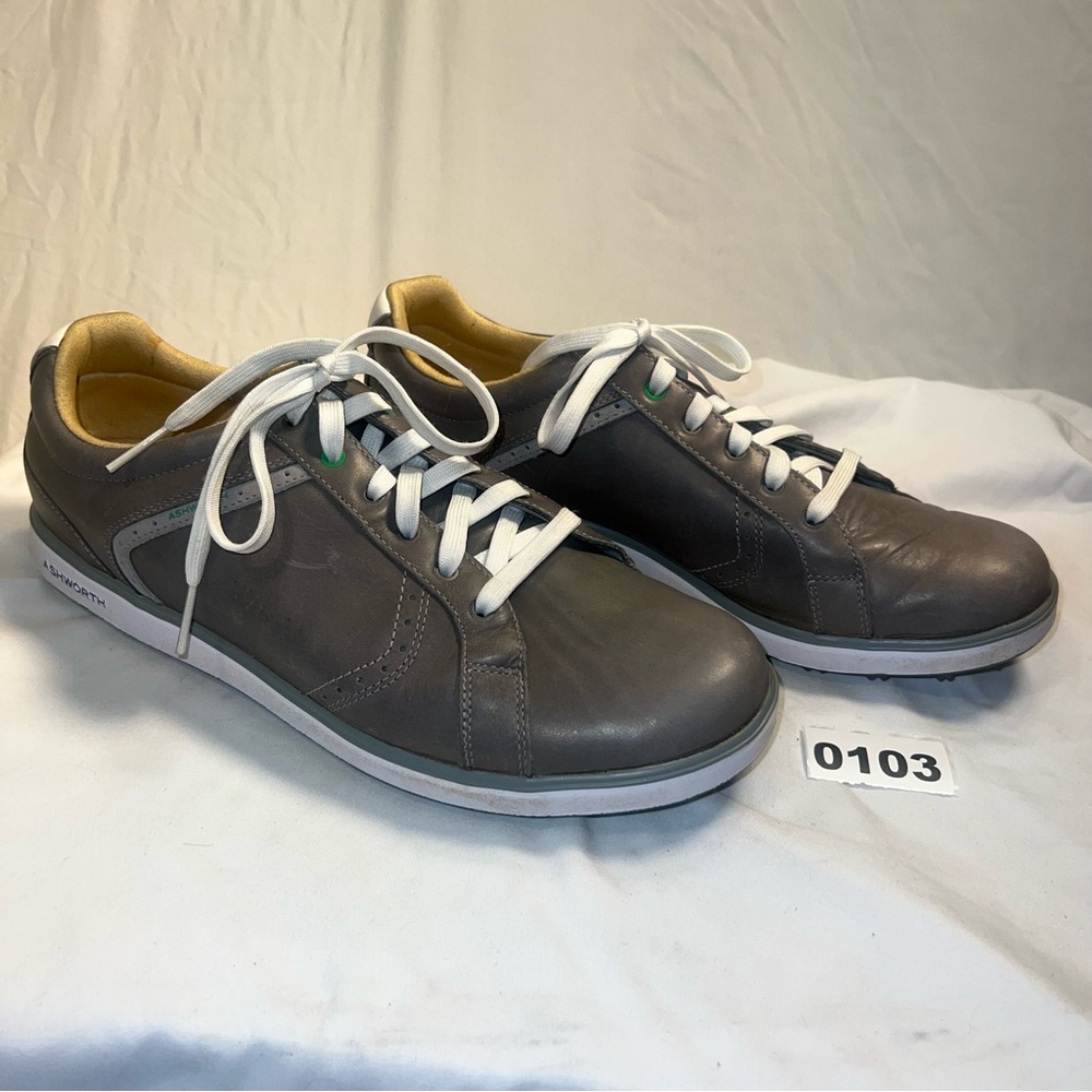 Ashworth Men's Gray Spikeless Golf Shoes Size 12
